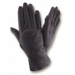 Жіночі шкіряні рукавички GlovesUA мод.139 чорні