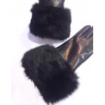 Жіночі шкіряні рукавички GlovesUA мод.146 чорні