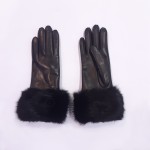 Жіночі шкіряні рукавички GlovesUA мод.146 чорні