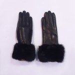 Жіночі шкіряні рукавички GlovesUA мод.146 чорні