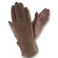 Женские комбинированные перчатки GlovesUA мод.172 тауп