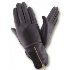 Женские кожаные перчатки GlovesUA мод.185 черные