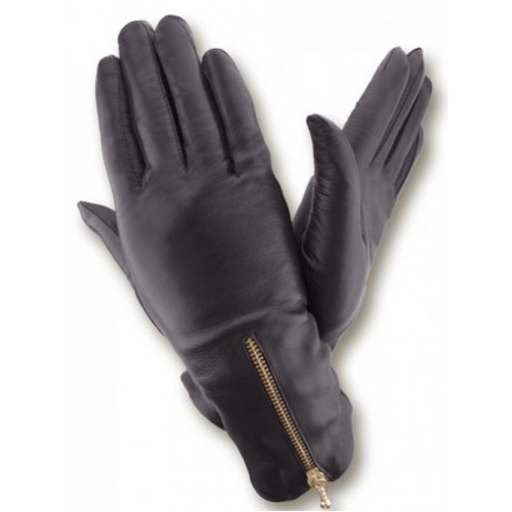 Женские кожаные перчатки GlovesUA мод 185 черные