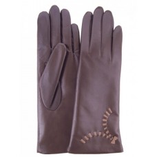 Жіночі шкіряні рукавички GlovesUA мод.221 коричневі