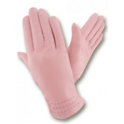 Женские кожаные перчатки GlovesUA мод 230 розовые