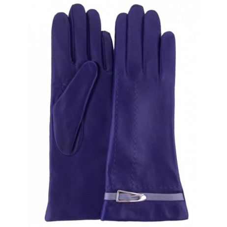 Женские кожаные перчатки GlovesUA мод 234 темно синий