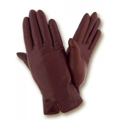 Женские кожаные перчатки GlovesUA мод 287 бордо