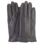 Женские кожаные перчатки GlovesUA мод 291 темно серые