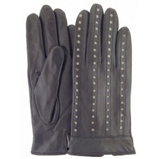 Женские кожаные перчатки GlovesUA мод.291 темно серые