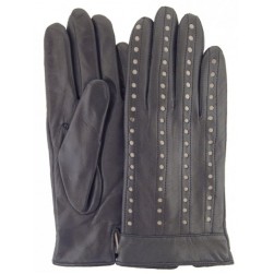 Женские кожаные перчатки GlovesUA мод 291 темно серые