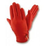 Женские кожаные перчатки GlovesUA мод 304 красные