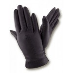 Женские кожаные перчатки GlovesUA мод 321 черные - На пoдкладке Женские кожаные перчатки GlovesUA мод 321 черные