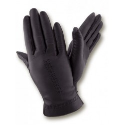 Женские кожаные перчатки GlovesUA мод 321 черные