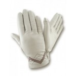 Жіночі шкіряні рукавички GlovesUA мод.438 білі