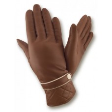 Жіночі шкіряні рукавички GlovesUA мод.445 коньяк
