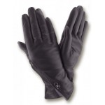 Женские кожаные перчатки GlovesUA мод 453 черные