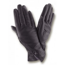Женские кожаные перчатки GlovesUA мод.453 черные