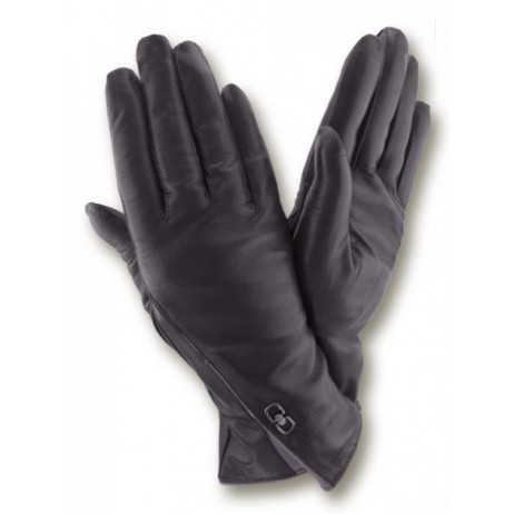 Женские кожаные перчатки GlovesUA мод 453 черные