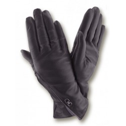 Женские кожаные перчатки GlovesUA мод 453 черные