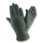 Женские кожаные перчатки GlovesUA мод 454 темно зеленые - На пoдкладке Женские кожаные перчатки GlovesUA мод 454 темно зеленые