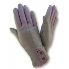 Жіночі шкіряні рукавички GlovesUA мод.505 ашез зі стрілками Жіночі шкіряні рукавички GlovesUA мод.505 ашез зі стрілками