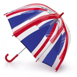 Детский зонт-трость прозрачный Fulton Funbrella-4 C605 - Union Jack (Флаг)