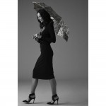 Женский зонт класса Люкс Fulton Diamond L852 Marquise - Jacquard Floral (Маркиза)