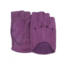 Жіночі рукавички мітенки шкіряні GlovesUA мод.315 фіолетові