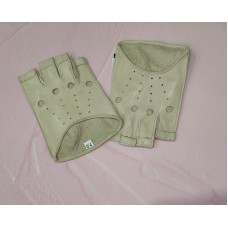 Жіночі рукавички шкіряні мітенки GlovesUA мод.315 бежеві