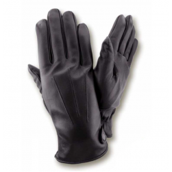 Мужские кожаные перчатки GlovesUA мод309 черные