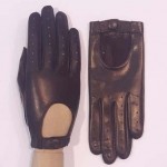 Жіночі шкіряні рукавички GlovesUA мод.540 чорні