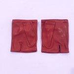 Женские перчатки митенки кожаные GlovesUA мод-339 вишня - Цветные Женские перчатки митенки кожаные GlovesUA мод-339 вишня