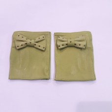 Женские перчатки митенки кожаные GlovesUA мод.339 мятные