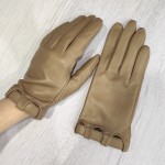 Женские перчатки кожаные GlovesUA мод-359 альпака