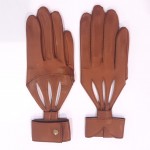 Женские автомобильные кожаные перчатки  GlovesUA мод-516 кирпичные