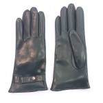 Мужские кожаные перчатки GlovesUA мод-463 темно зеленые