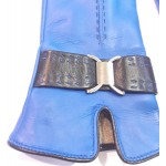 Женские кожаные перчатки GlovesUA мод-407 голубой
