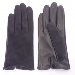 Женские перчатки комбинированные GlovesUA мод 394 темно-серые