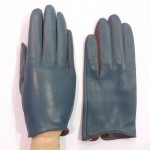 Жіночі шкіряні рукавички GlovesUA мод.394 петролеум