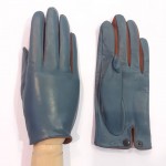 Жіночі шкіряні рукавички GlovesUA мод.394 петролеум