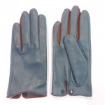 Жіночі шкіряні рукавички GlovesUA мод.394 петролеум