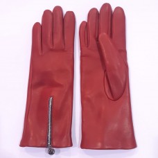 Жіночі шкіряні рукавички GlovesUA мод.185 червоні