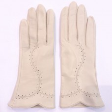 Жіночі рукавички шкіряні GlovesUA мод.114 бежеві