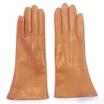 Женские кожаные перчатки GlovesUA мод-001 кирпичные - На пoдкладке Женские кожаные перчатки GlovesUA мод-001 кирпичные