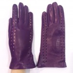 Женские перчатки кожаные GlovesUA мод-019 фиолетовые