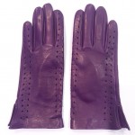 Женские перчатки кожаные GlovesUA мод-019 фиолетовые