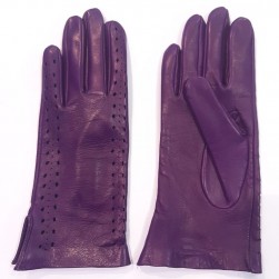 Женские перчатки кожаные GlovesUA мод.019 фиолетовые