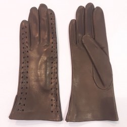 Жіночі рукавички шкіряні GlovesUA мод.019 ашез