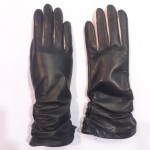 Жіночі шкіряні рукавички GlovesUA мод.362 темно-сірі