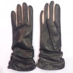 Жіночі шкіряні рукавички GlovesUA мод.362 темно-сірі